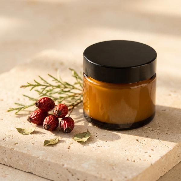 Rosehip and Vitamin E Face Balm low-stock alert card in Batchforja dashboard